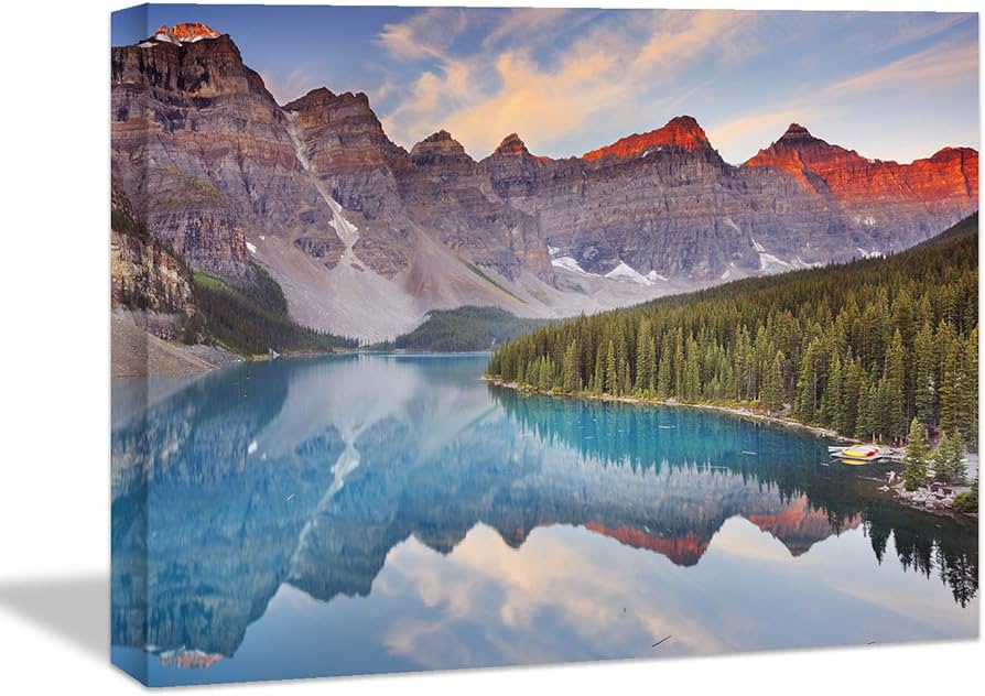 Amazon.com: Looife Landscape Canvas Wall Art, 40x30 Inch Red